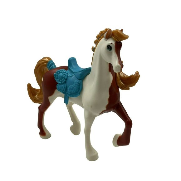 Toy Plastic Horses Lot of 4 Plastic Western Pretend Play Horses Blonde Brown - Picture 10 of 11